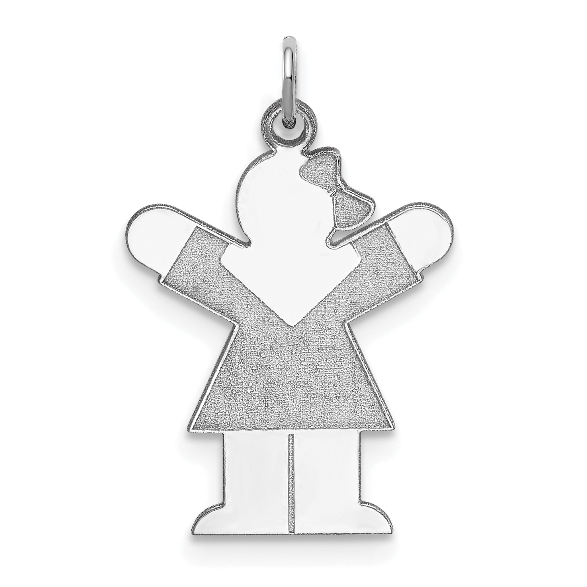 Sterling Silver Rhodium-plated Love Kid Charm Main image