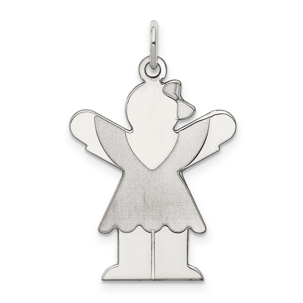 Sterling Silver Rhodium-plated Love Kid Charm