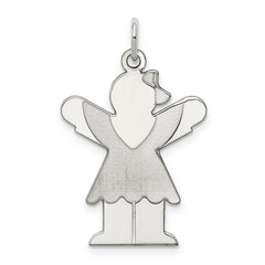 Sterling Silver Rhodium-plated Love Kid Charm