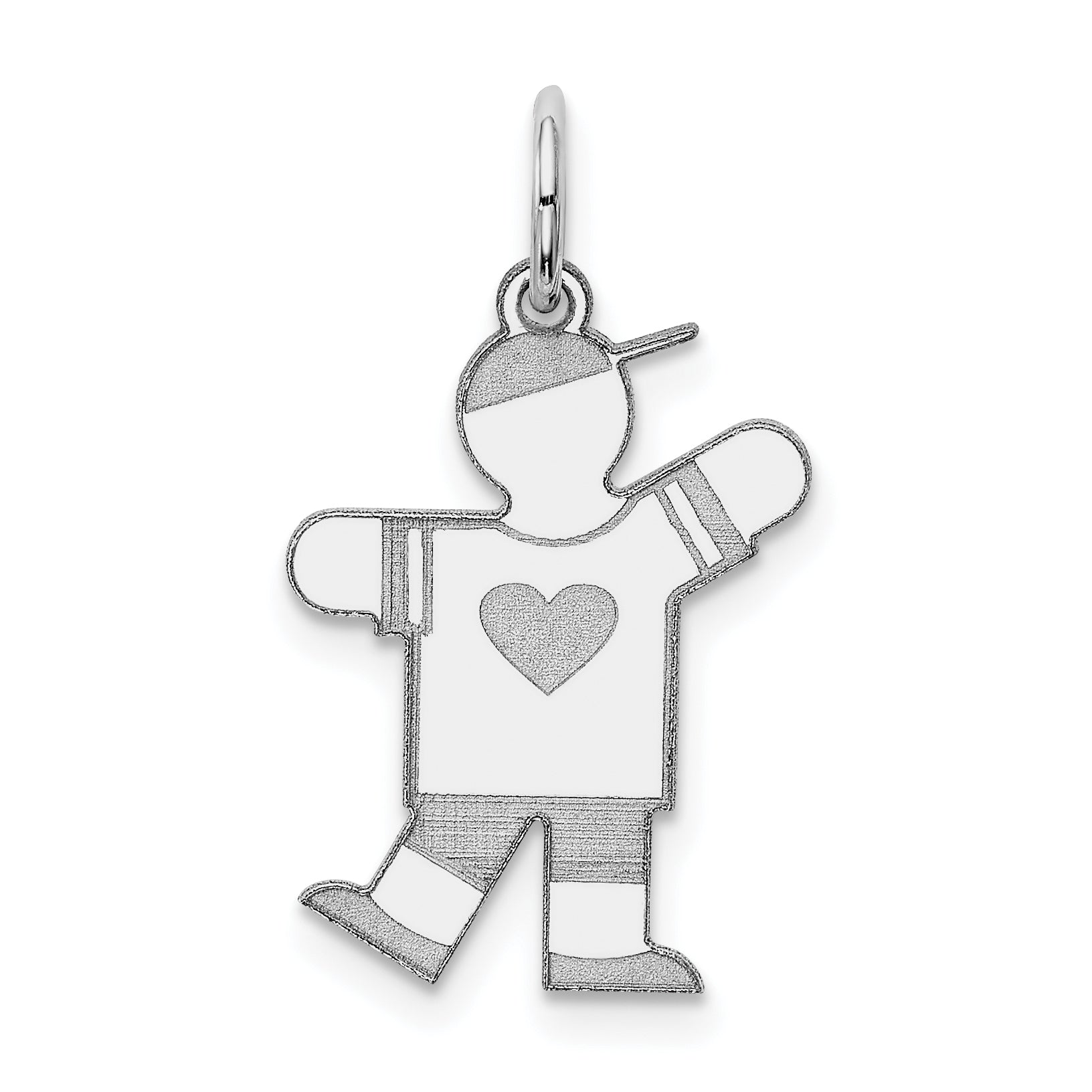 Sterling Silver Rhodium-plated Kid Charm Main image