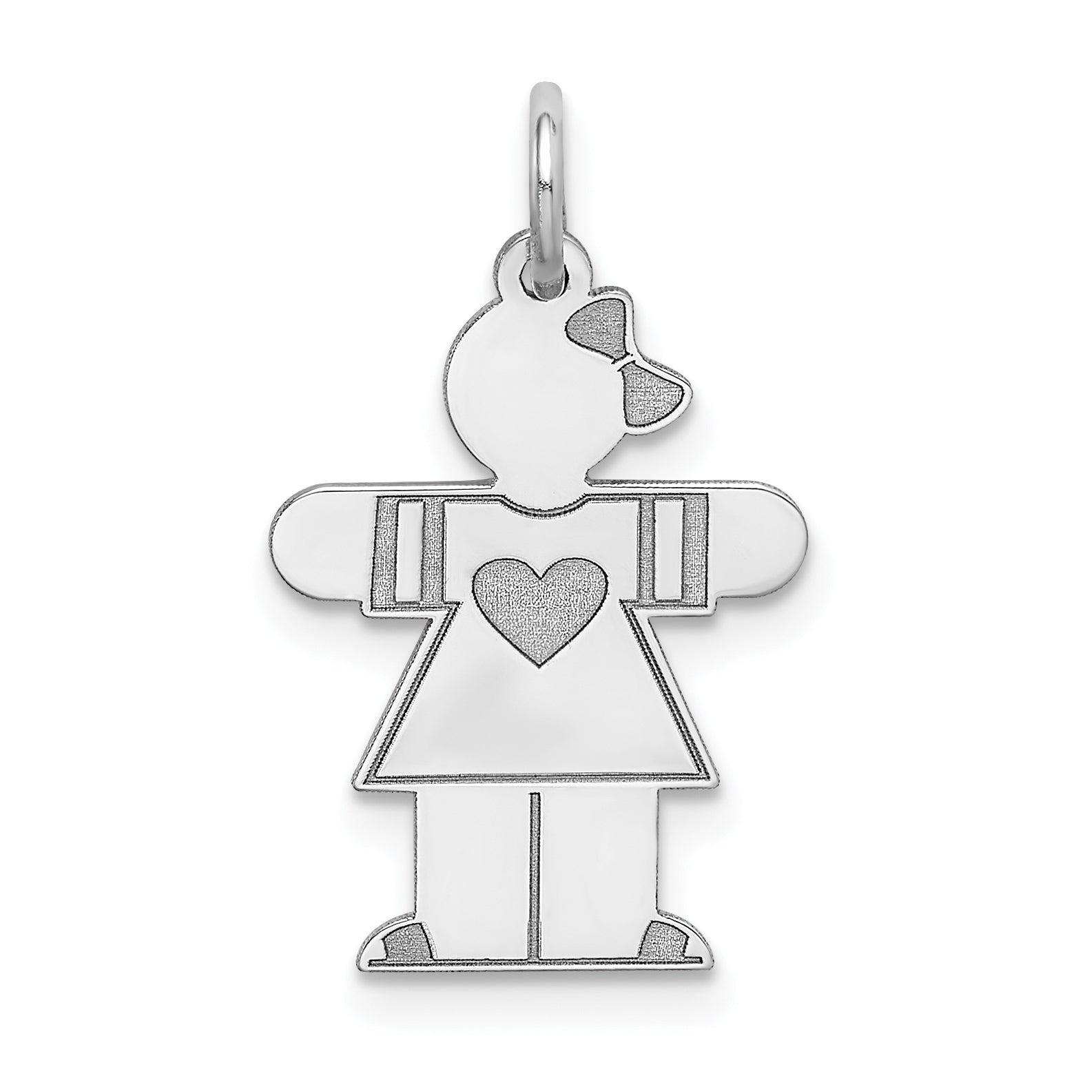 Sterling Silver Rhodium-plated Kid Charm Main image