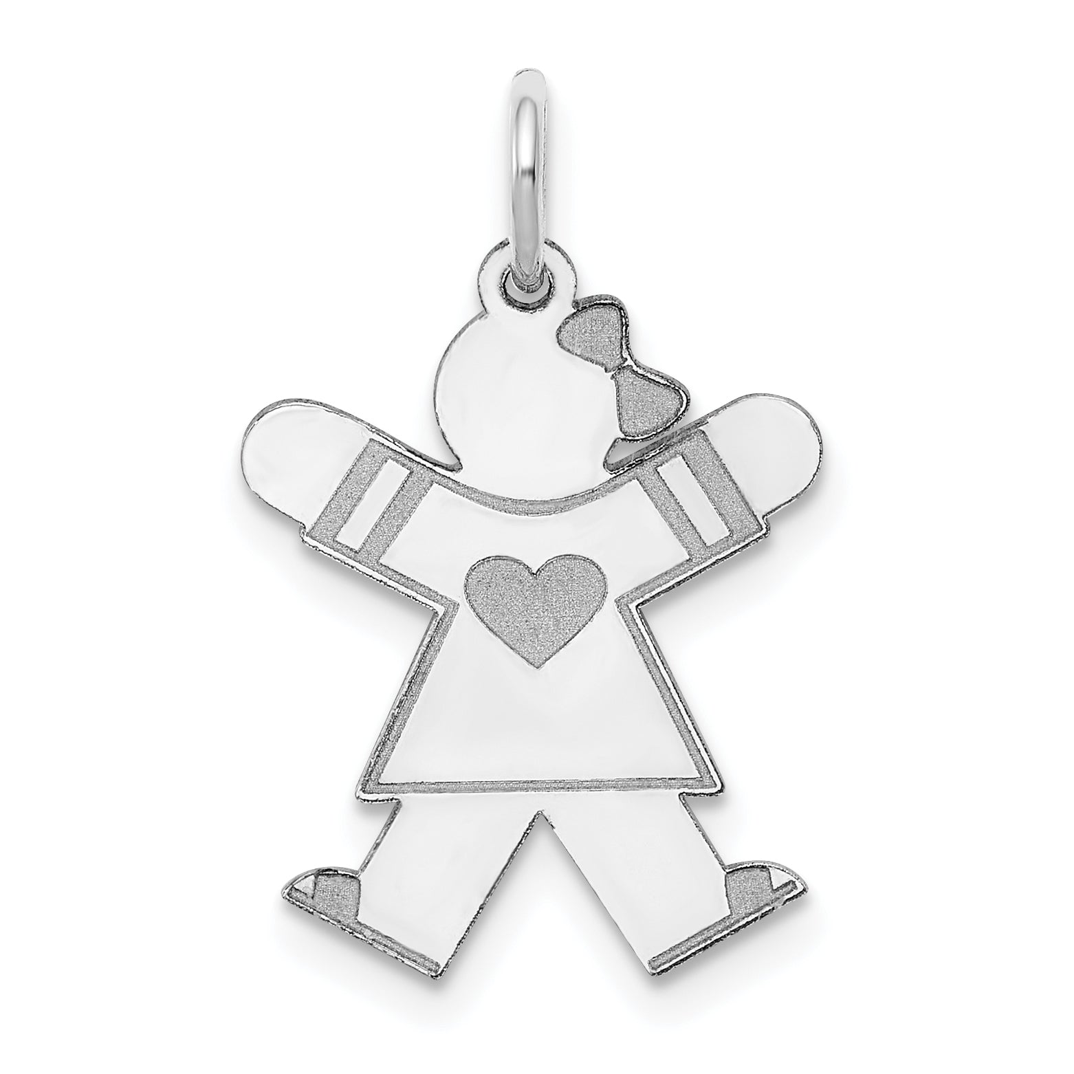 Sterling Silver Rhodium-plated Kid Charm Main image