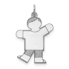 Sterling Silver Rhodium-plated Kid Charm