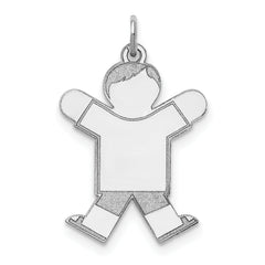 Sterling Silver Rhodium-plated Kid Charm