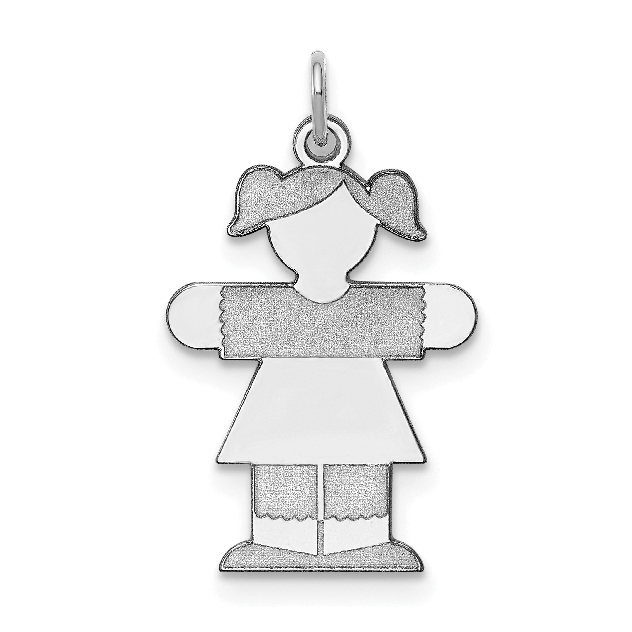 Sterling Silver Rhodium-plated Kid Charm Main image