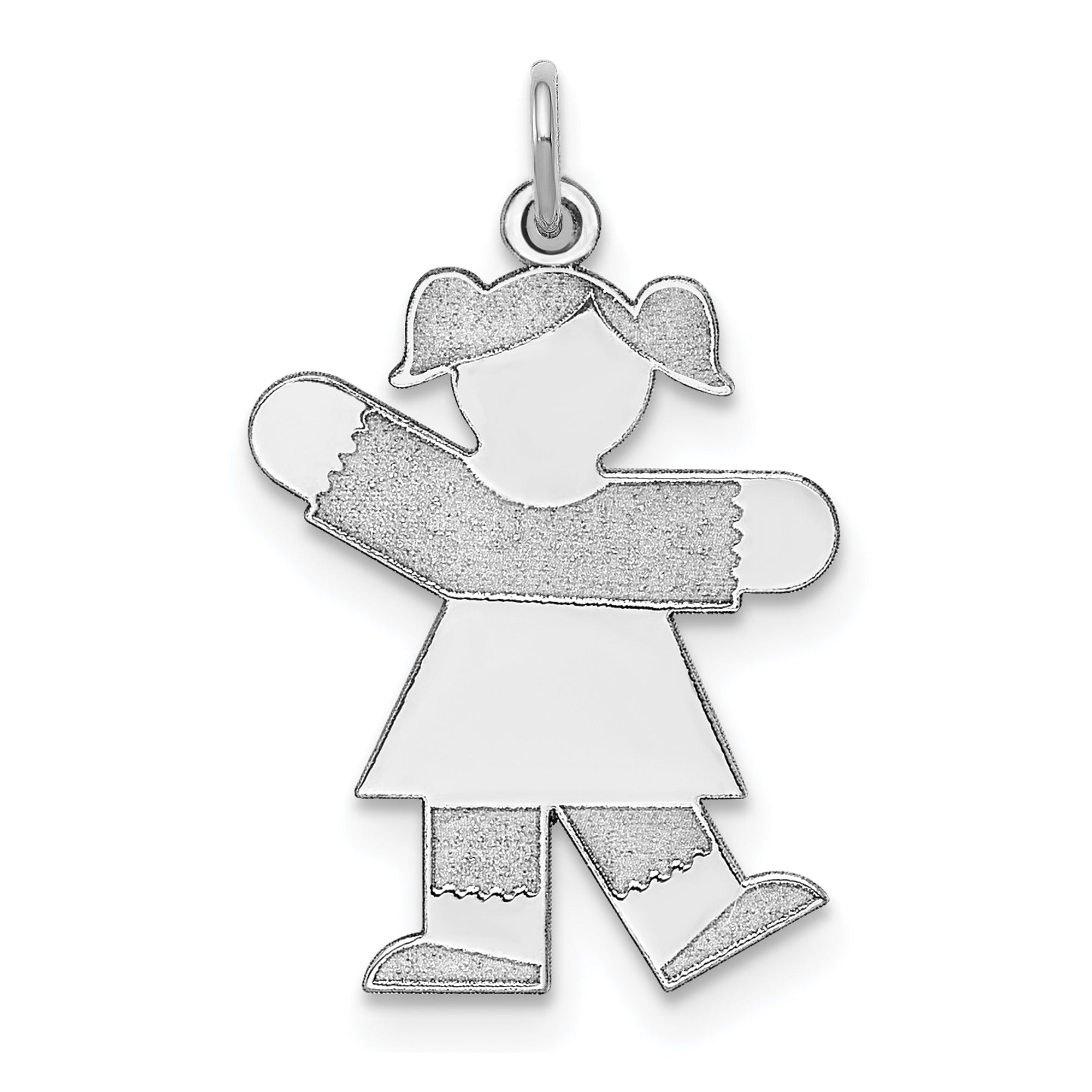 Sterling Silver Rhodium-plated Kid Charm Main image