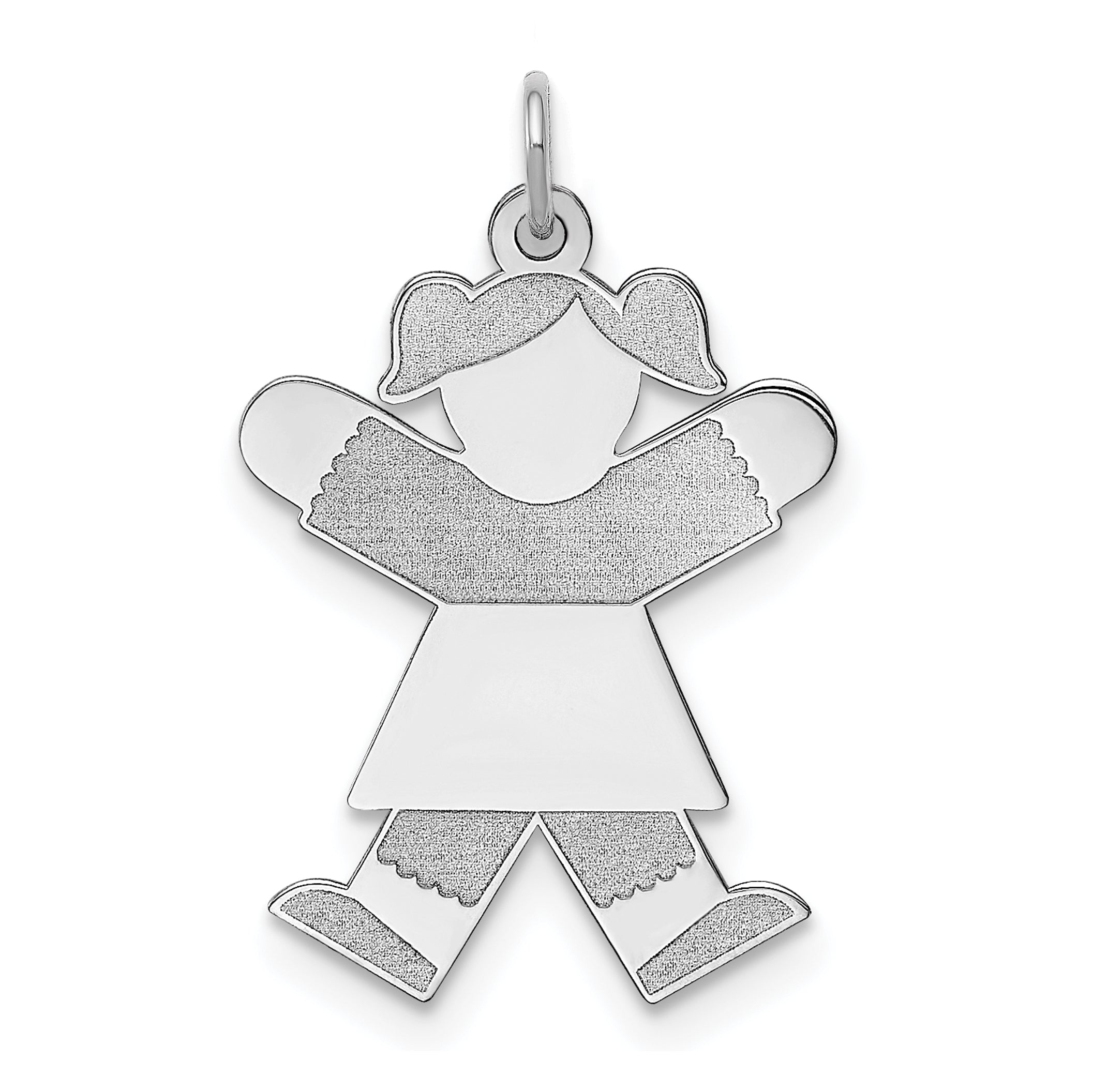 Sterling Silver Rhodium-plated Kid Charm Main image