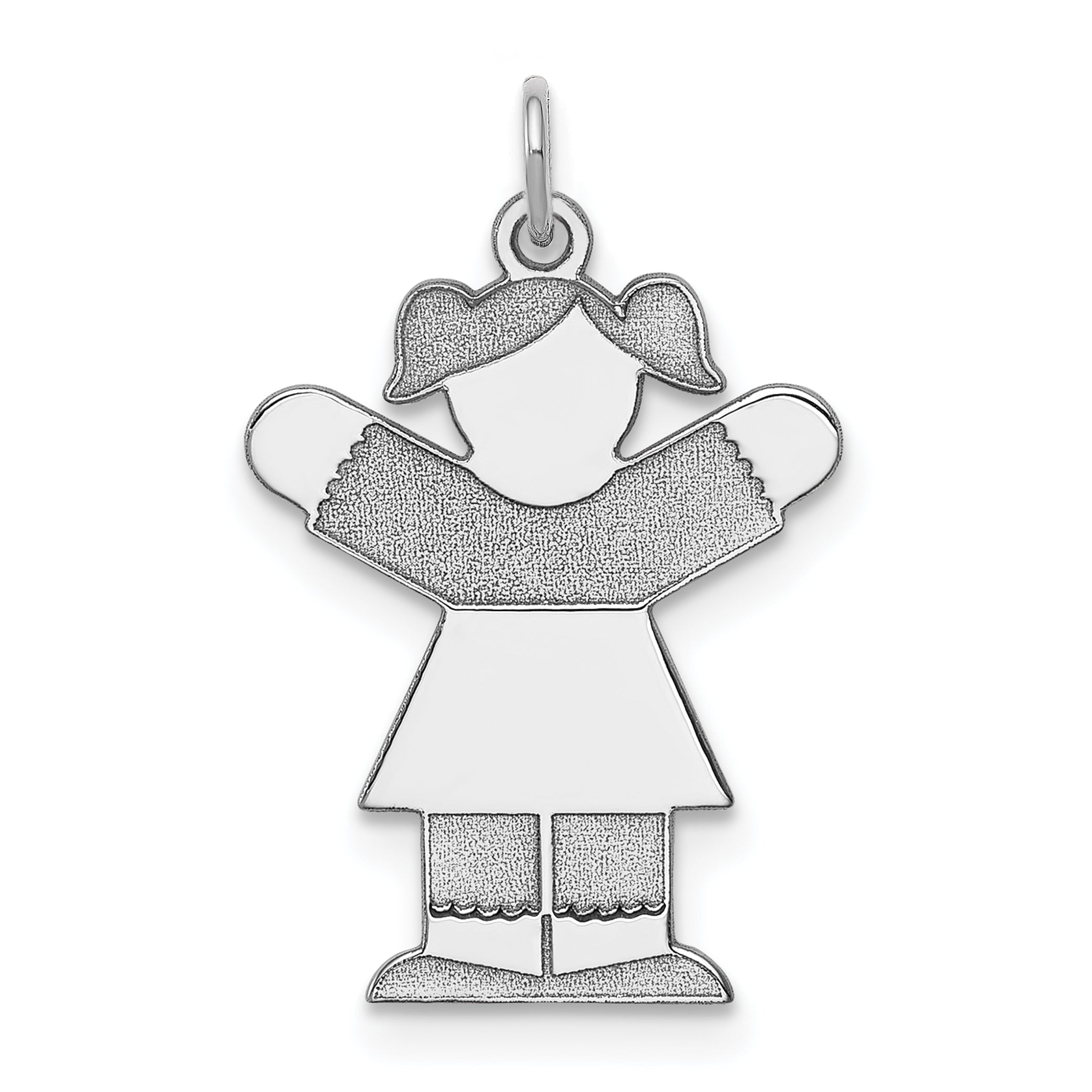 Sterling Silver Rhodium-plated Kid Charm Main image