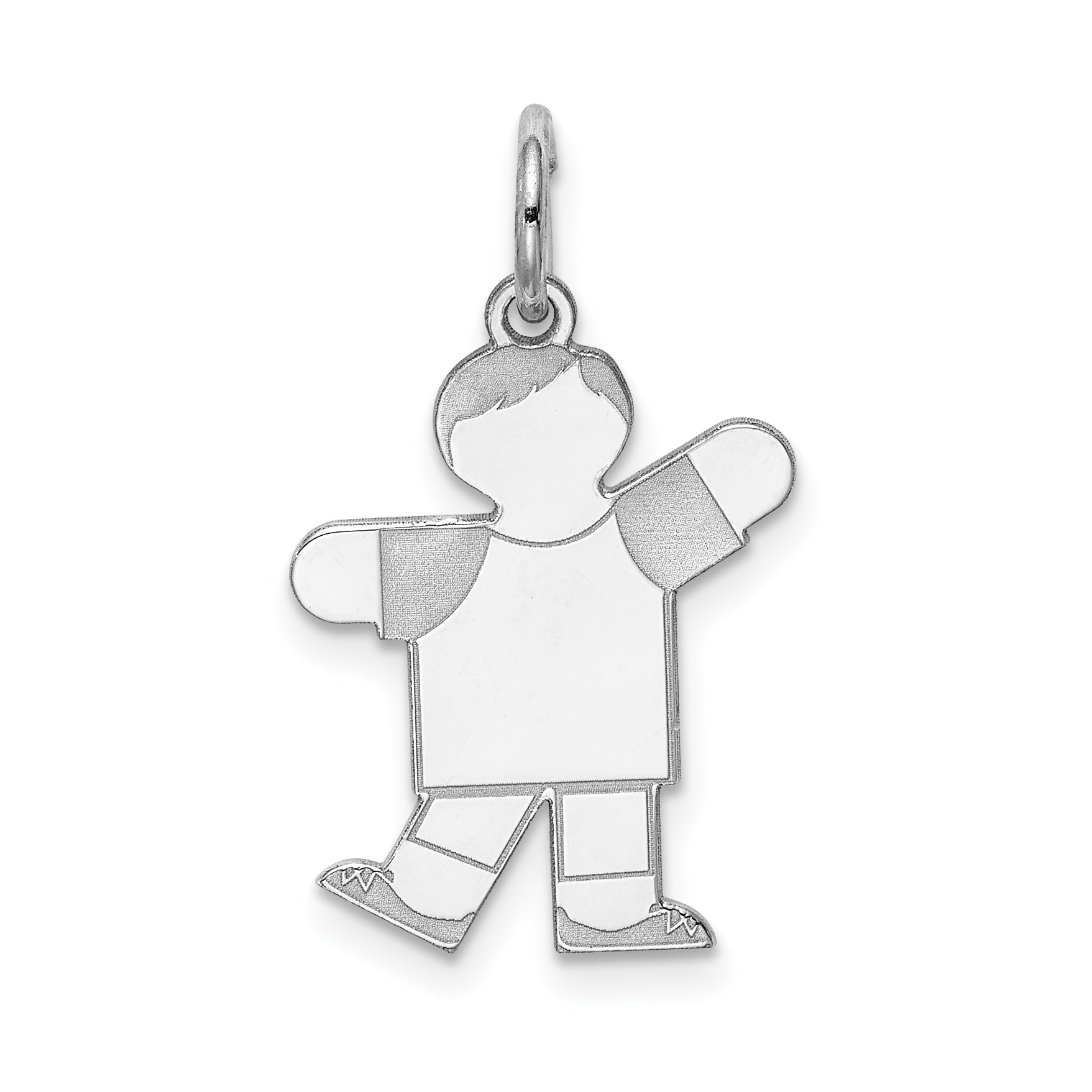 Sterling Silver Rhodium-plated Kid Charm Main image