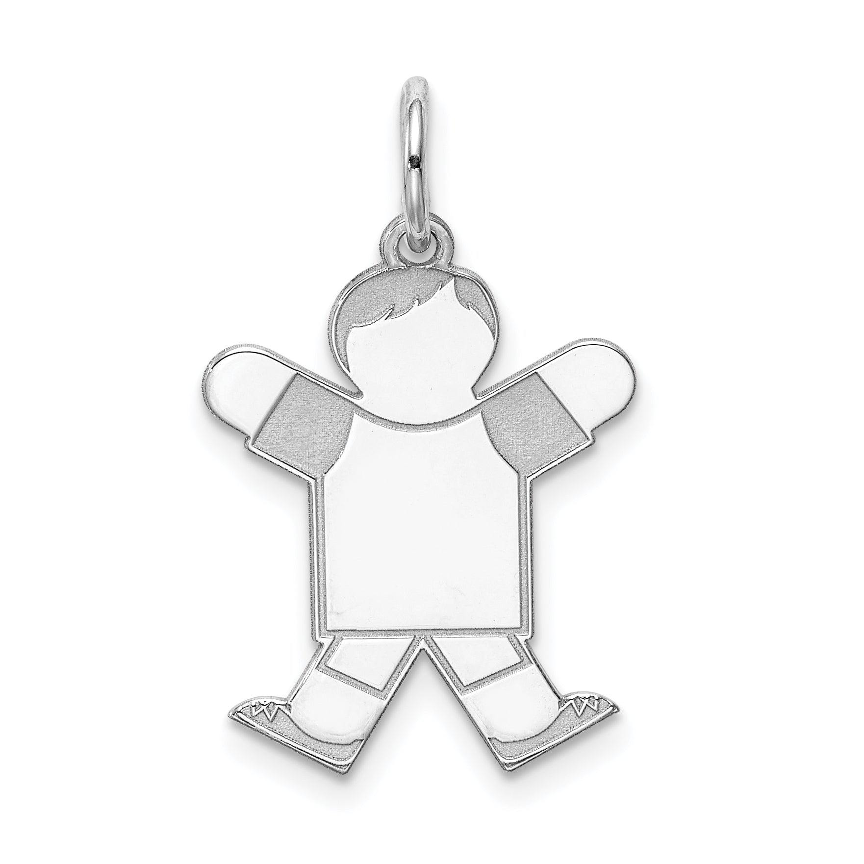 Sterling Silver Rhodium-plated Kid Charm Main image