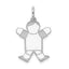 Sterling Silver Rhodium-plated Kid Charm