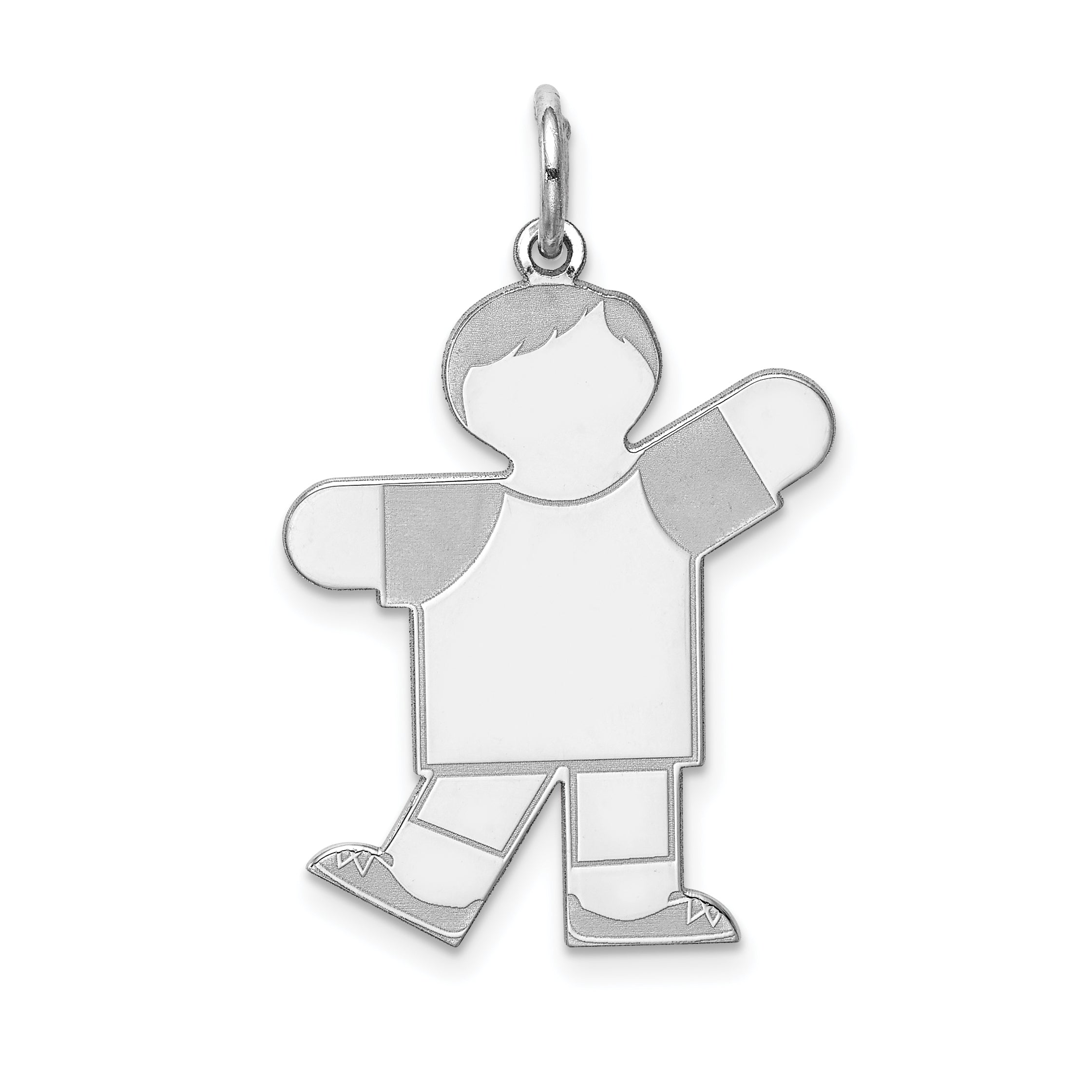 Sterling Silver Rhodium-plated Kid Charm Main image
