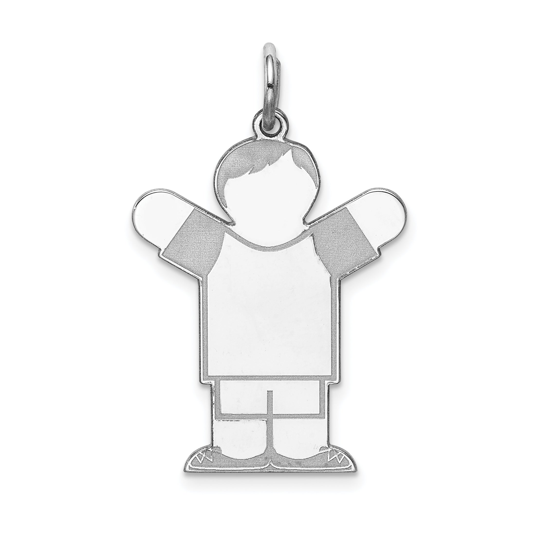 Sterling Silver Rhodium-plated Kid Charm Main image