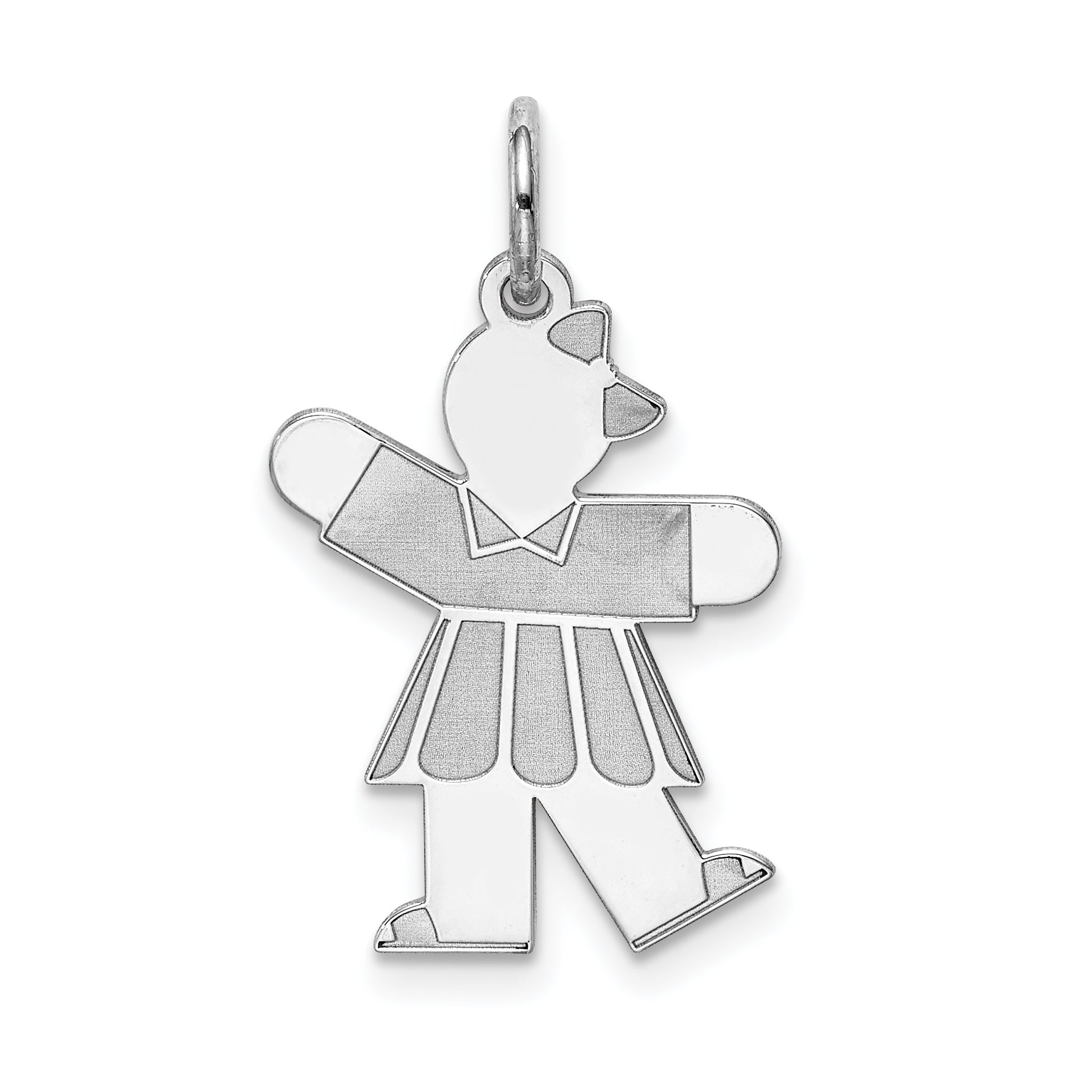 Sterling Silver Rhodium-plated Kid Charm Main image