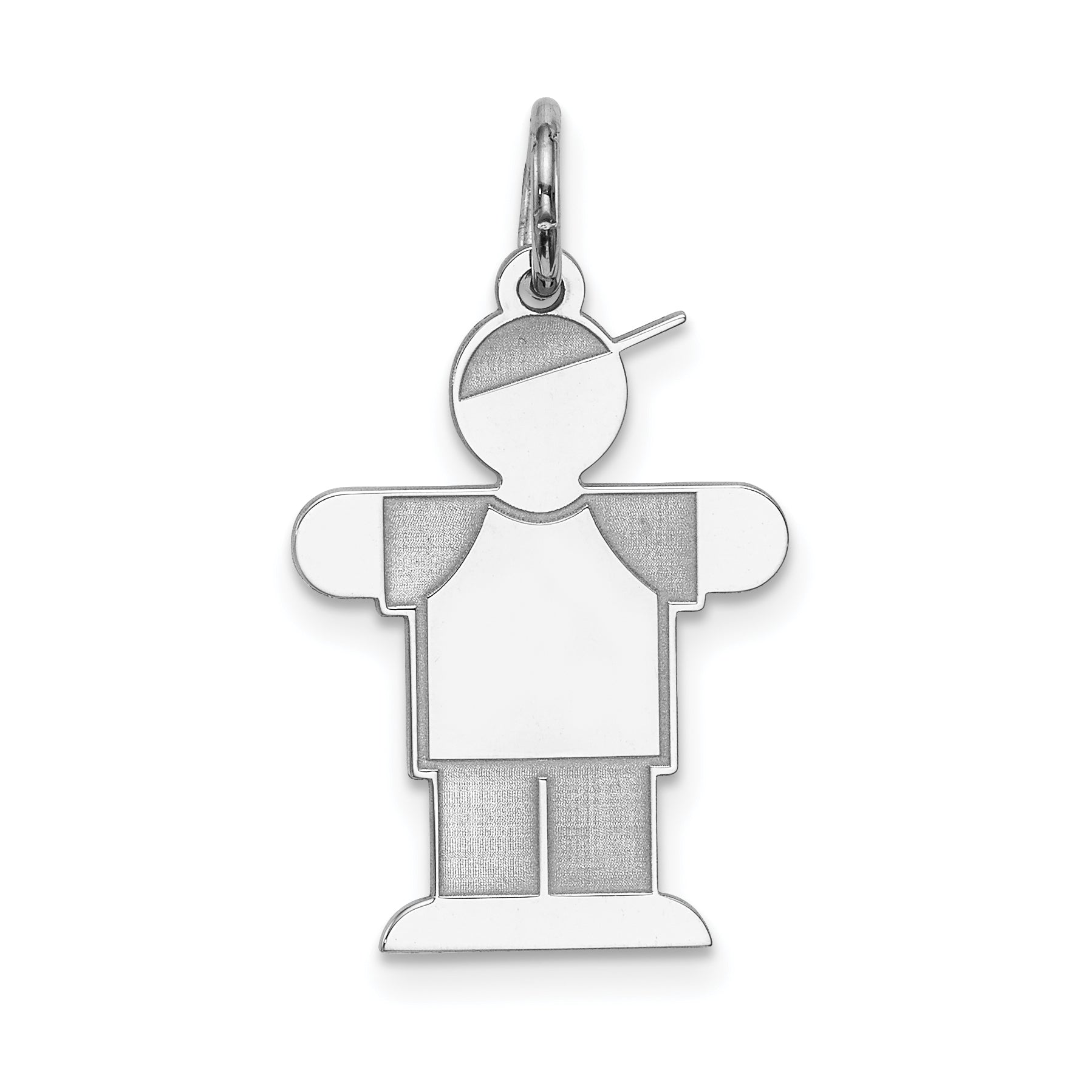 Sterling Silver Rhodium-plated Kid Charm Main image