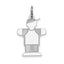 Sterling Silver Rhodium-plated Kid Charm
