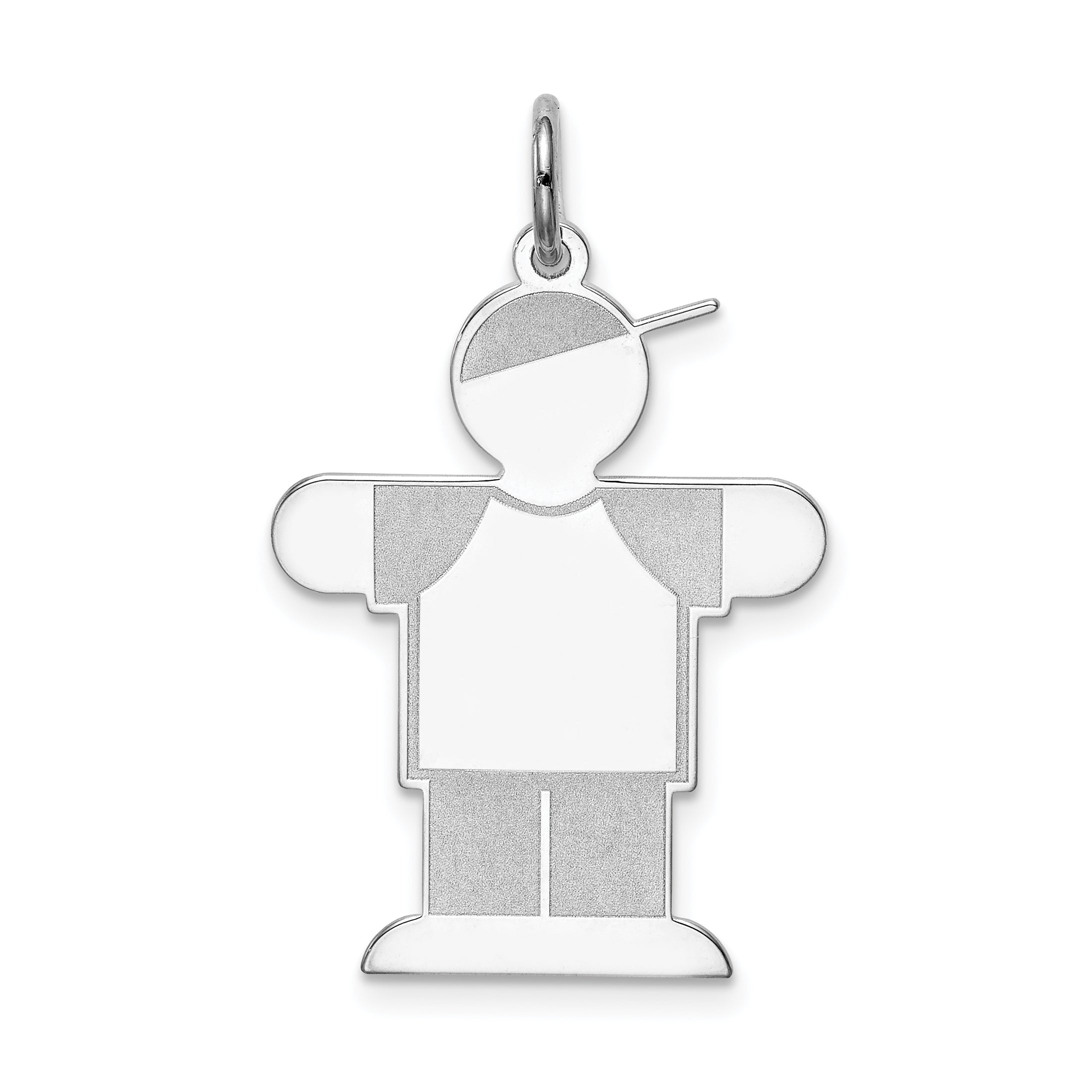 Sterling Silver Rhodium-plated Kid Charm Main image