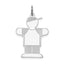 Sterling Silver Rhodium-plated Kid Charm