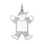 Sterling Silver Rhodium-plated Kid Charm