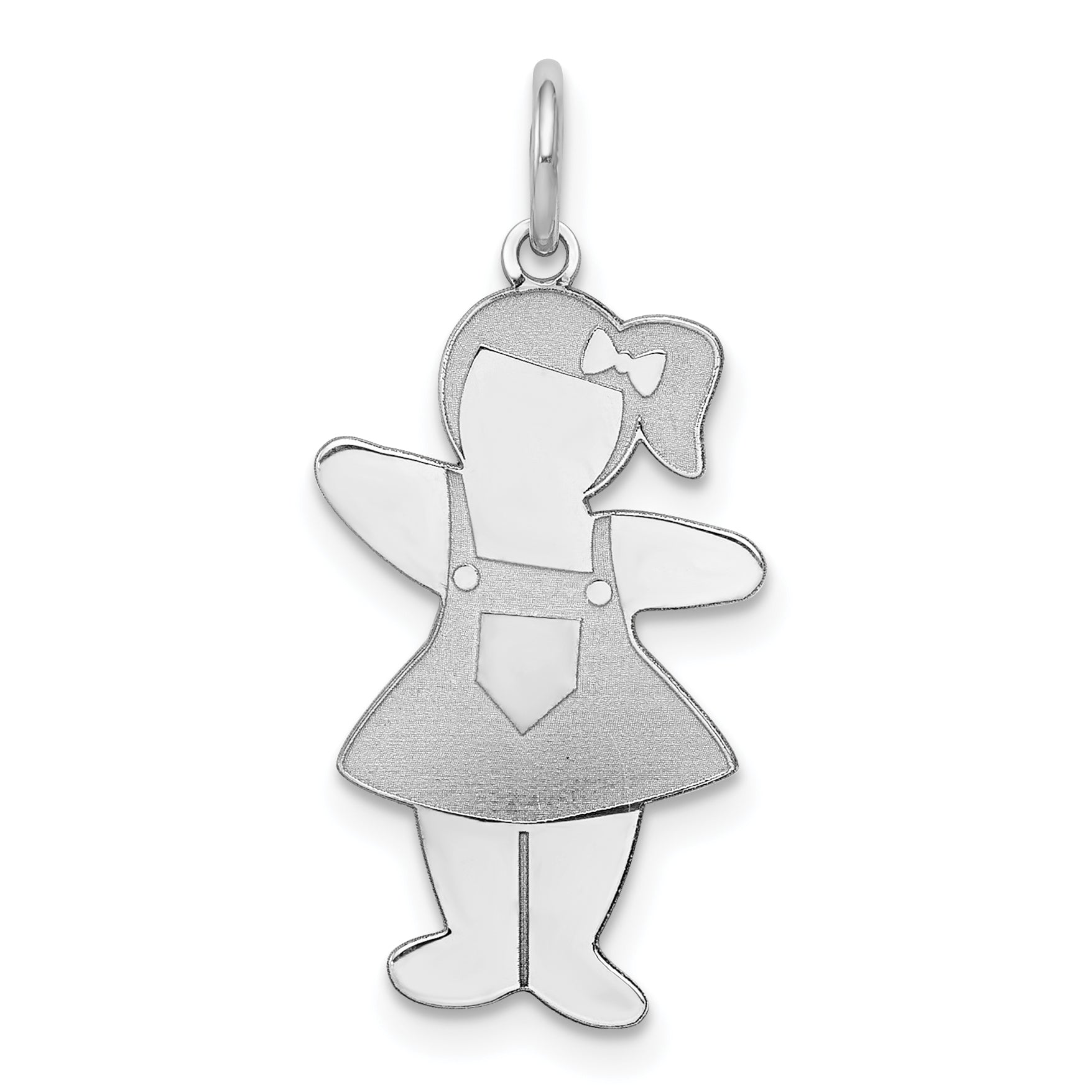 Sterling Silver Rhodium-plated Pocket Sized Cuddle Charm Main image