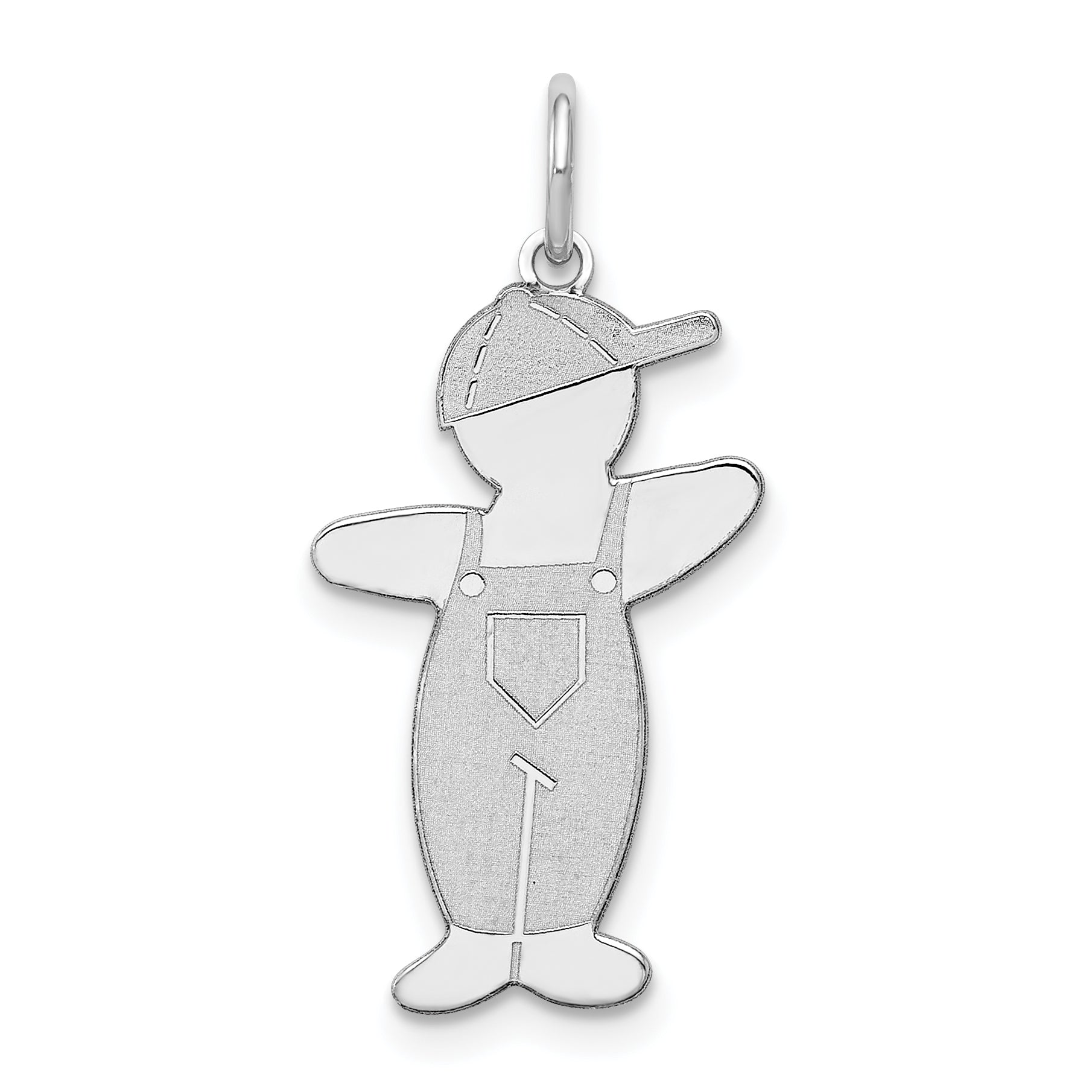 Sterling Silver Rhodium-plated Pee-Wee Cuddle Charm Main image