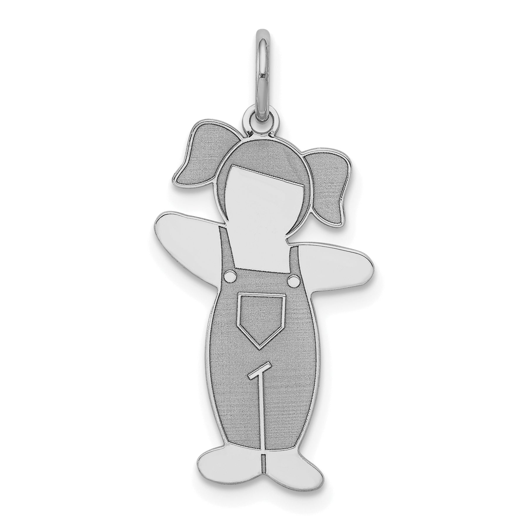 Sterling Silver Rhodium-plated Country Side Cuddle Charm Main image