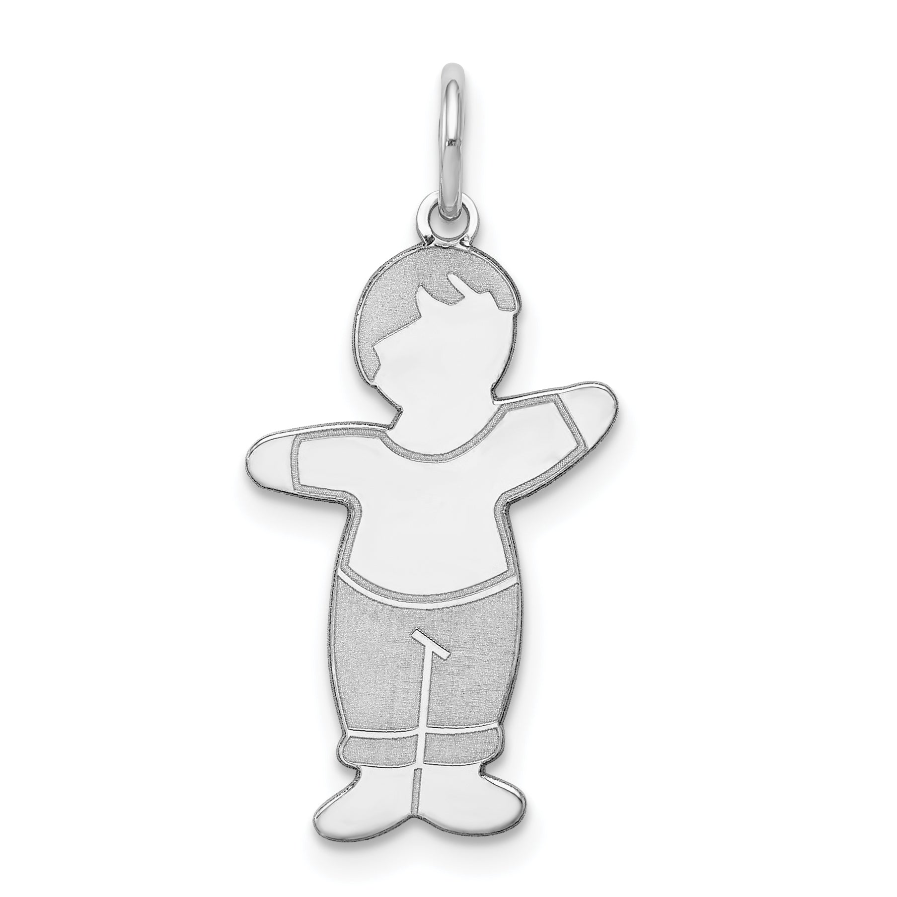 Sterling Silver Rhodium-plated Momma's Boy Cuddle Charm Main image