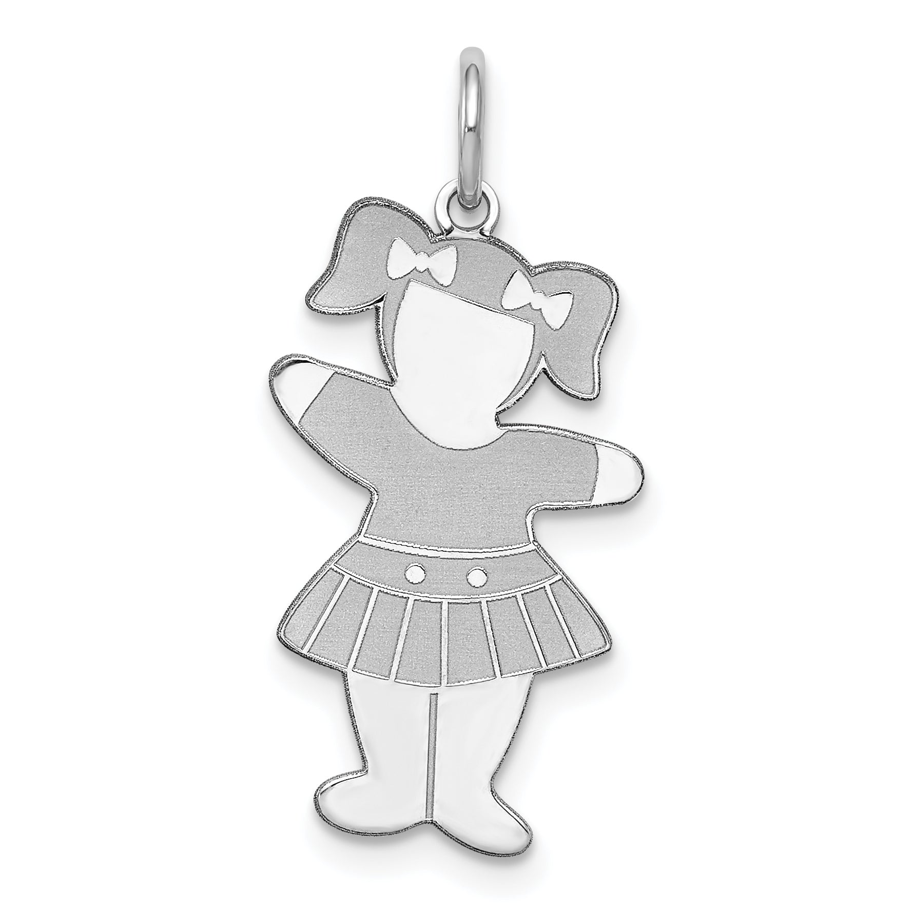Sterling Silver Rhodium-plated Back to School Cuddle Charm Main image