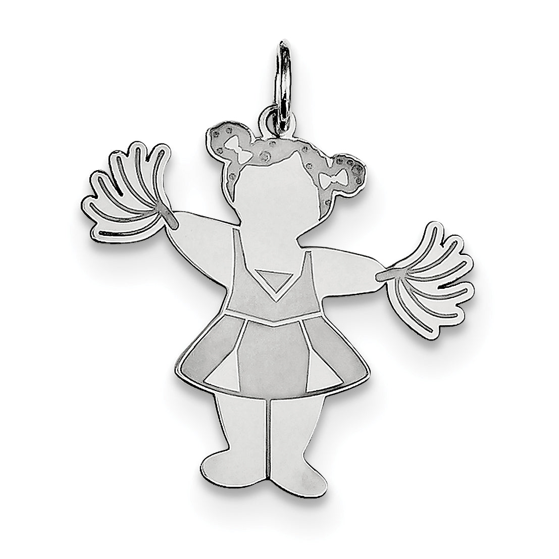 Sterling Silver Rhodium-plated Pom Pom Cuddle Charm Main image