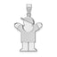 14K White Gold Medium Boy w/Hat on Right Engravable Charm