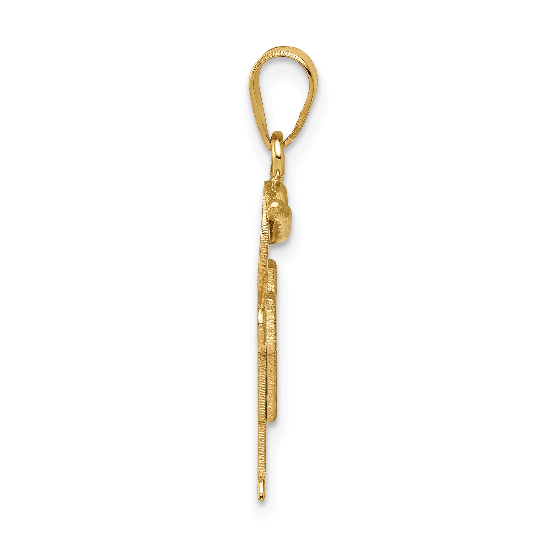 14K Solid Engravable Boy with Hat on Right Charm Secondary image
