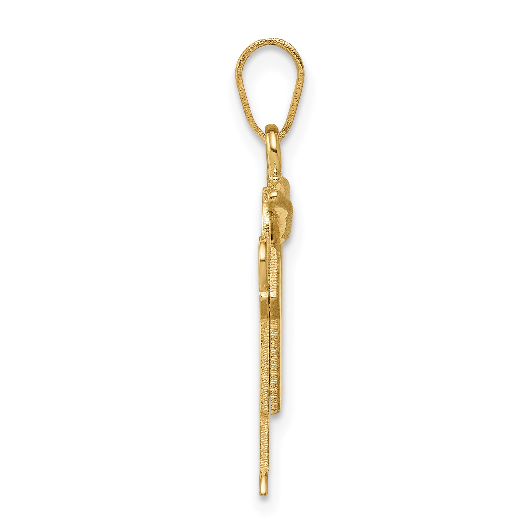 14K Solid Engravable Boy with Hat on Right Charm Secondary image