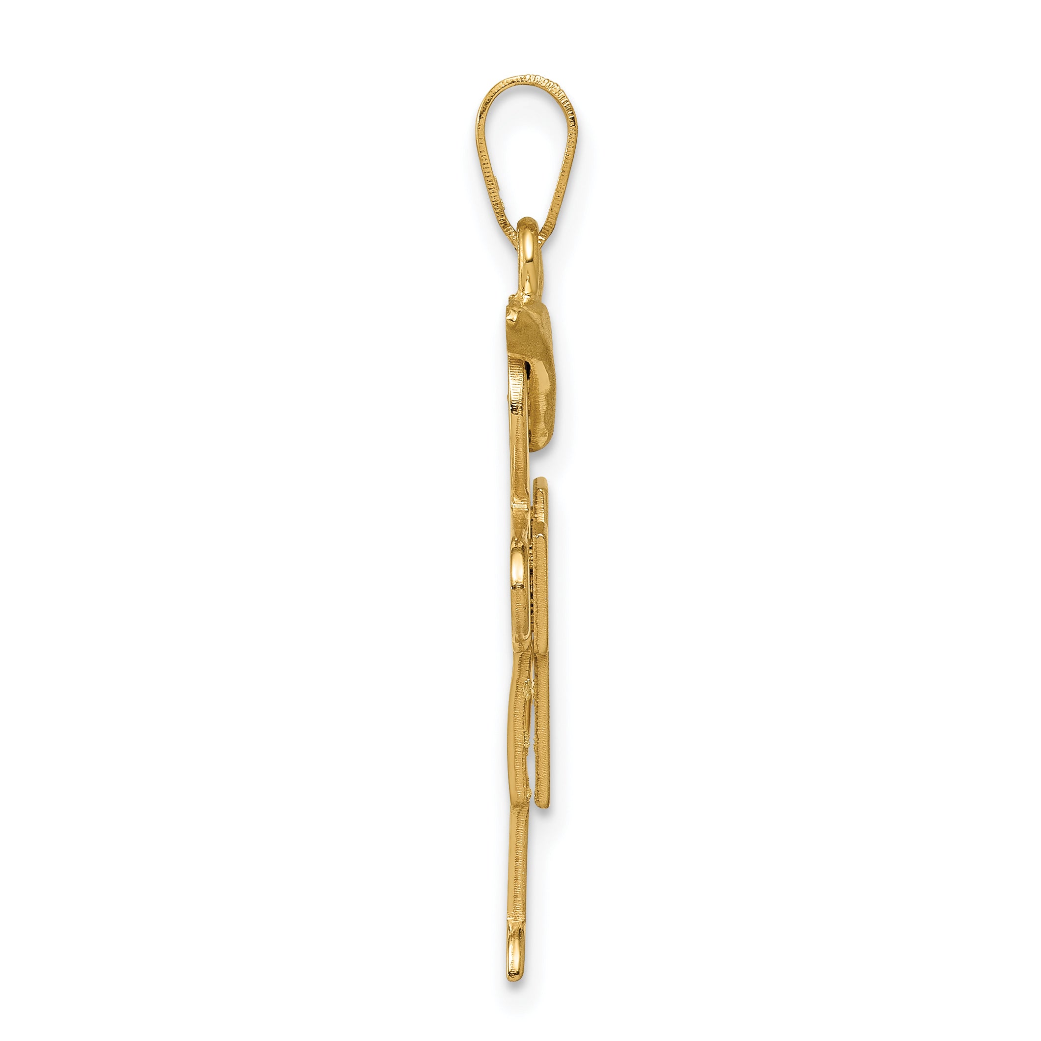 14K Solid Engravable Boy with Hat on Right Charm Secondary image