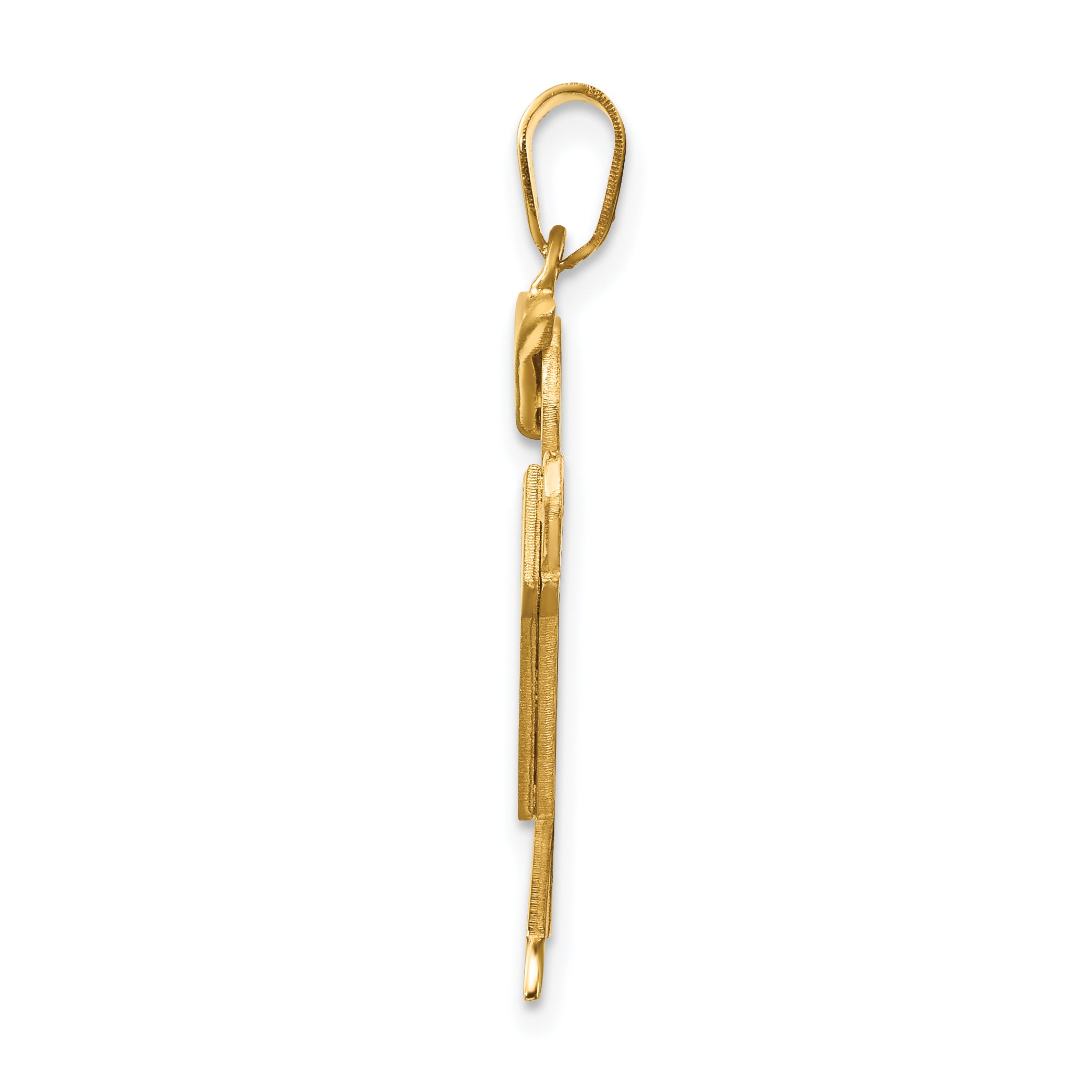 14K Solid Engravable Boy with Hat on Left Charm Secondary image