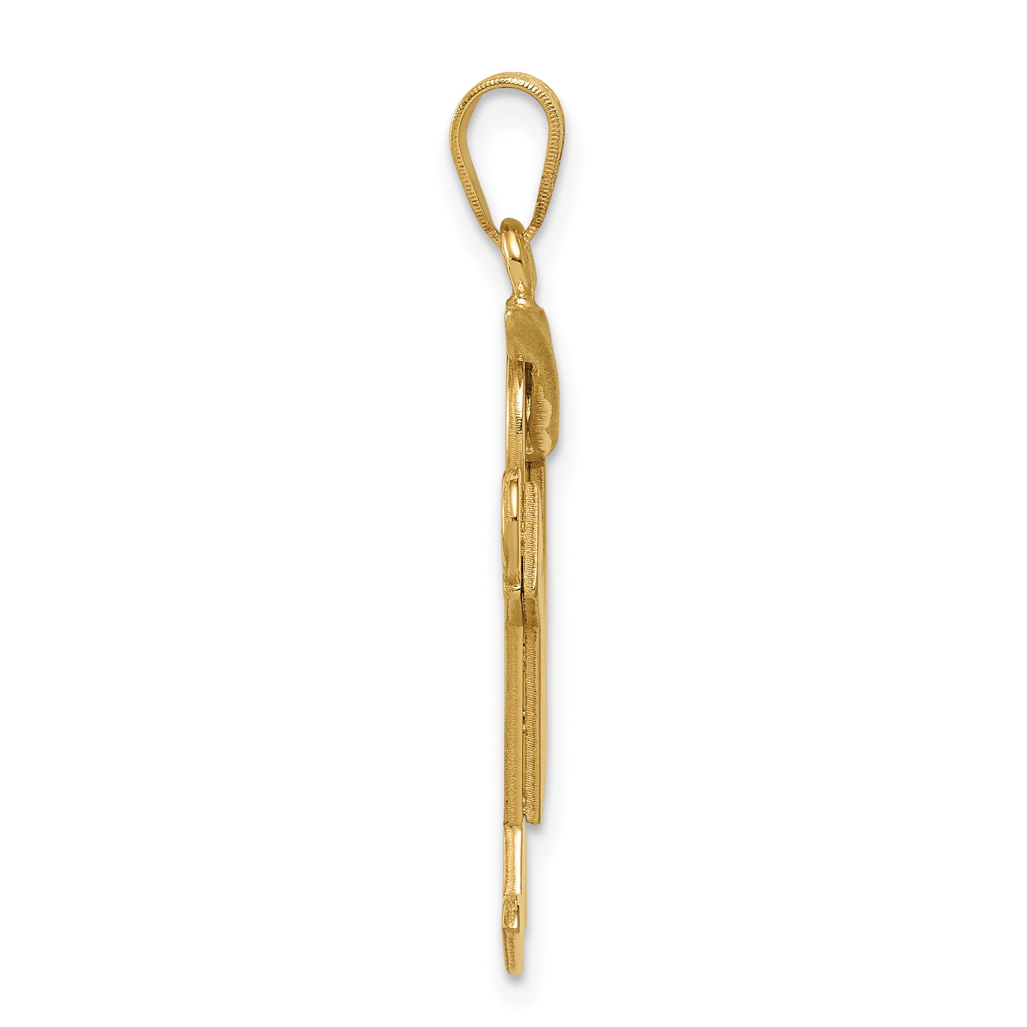 14K Solid Engravable Boy with Hat on Right Charm Secondary image