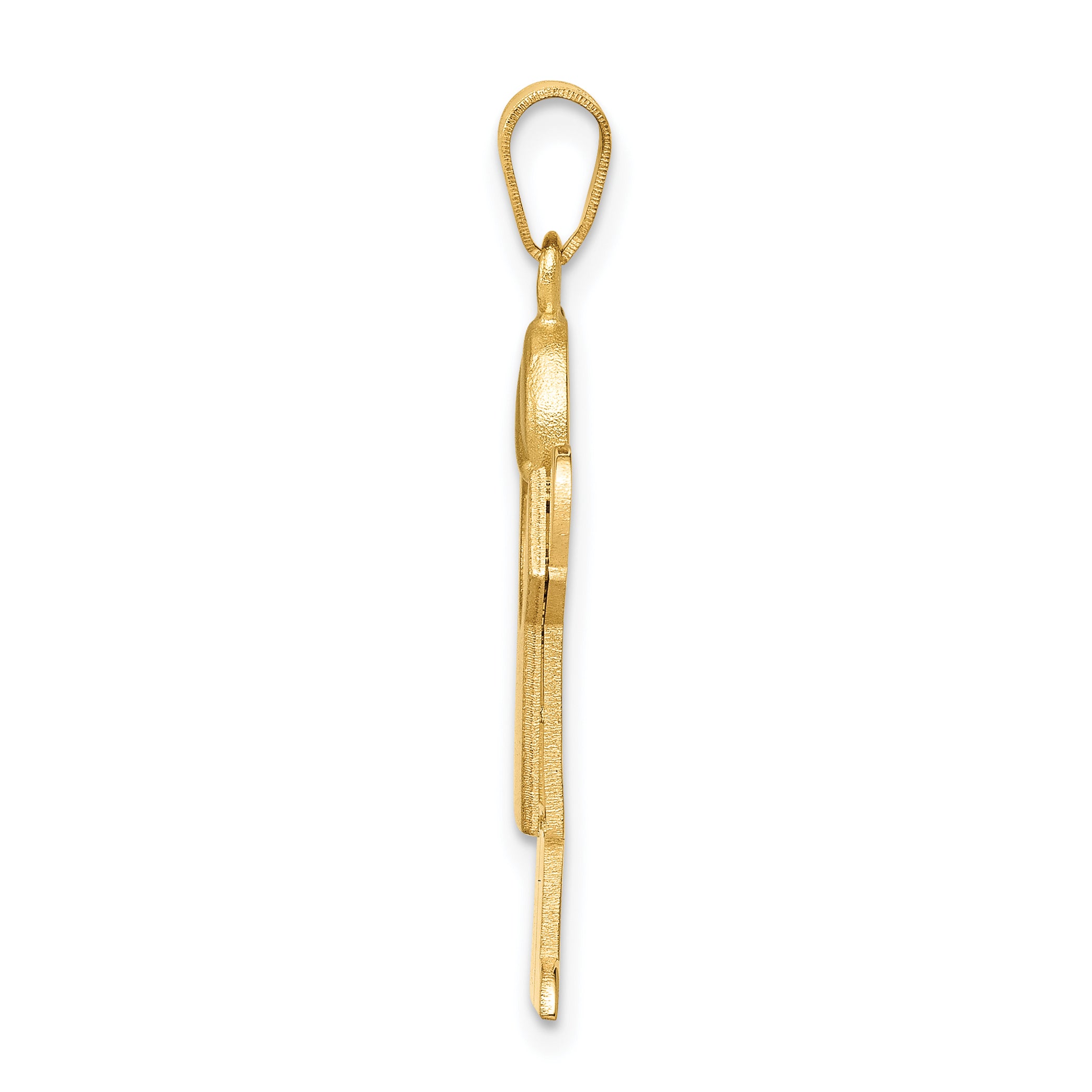 14K Solid Engravable Boy with Hat on Right Charm Secondary image