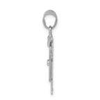 14K White Gold Small Boy with Hat on Left Engravable Charm