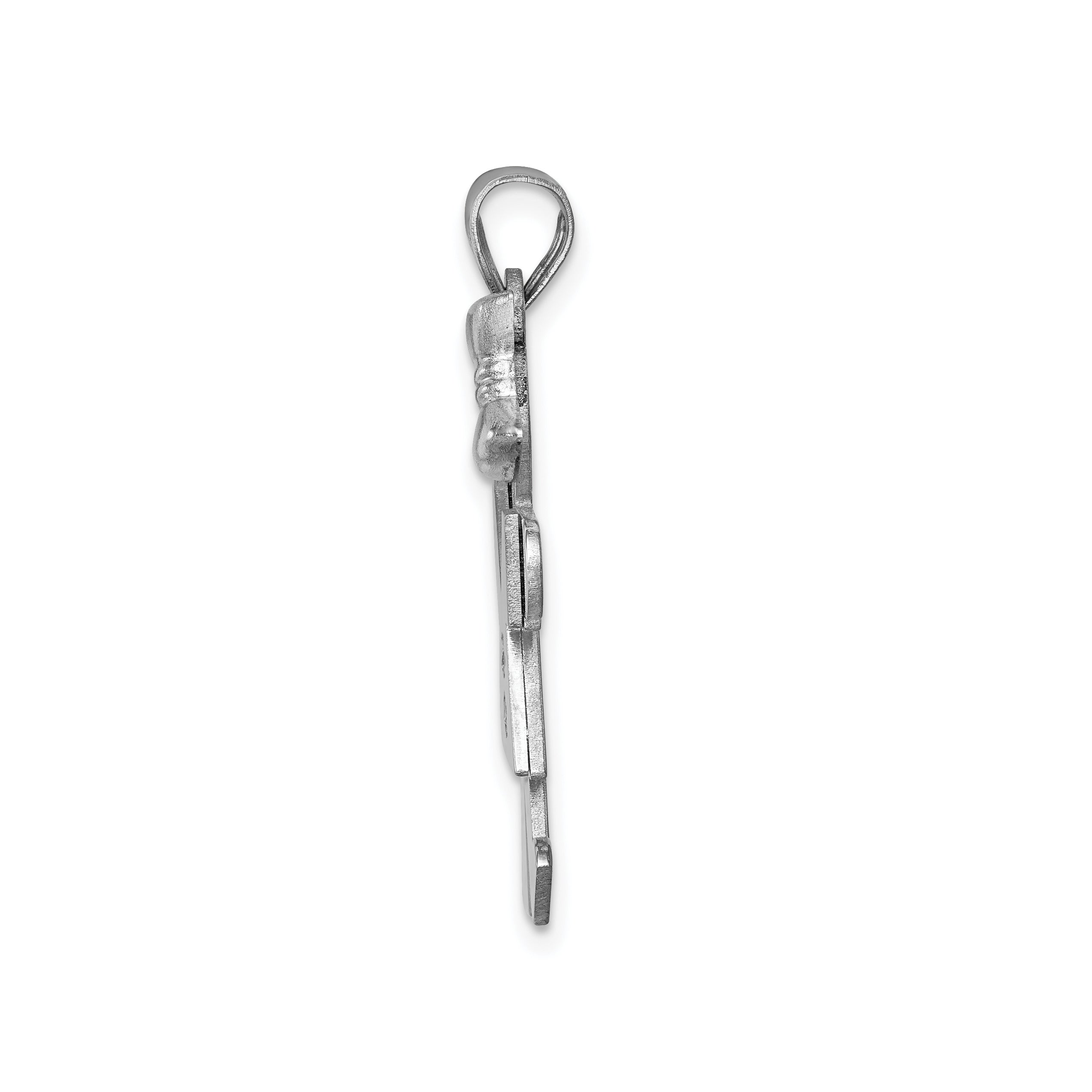 14K White Gold AA Diamond Kid Pendant Secondary image