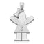 14k White Gold VS Diamond Kid Pendant