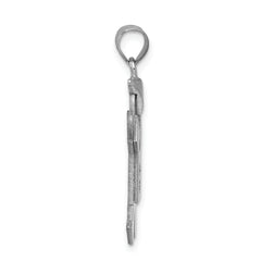 14K White Gold AA Diamond Kid Pendant