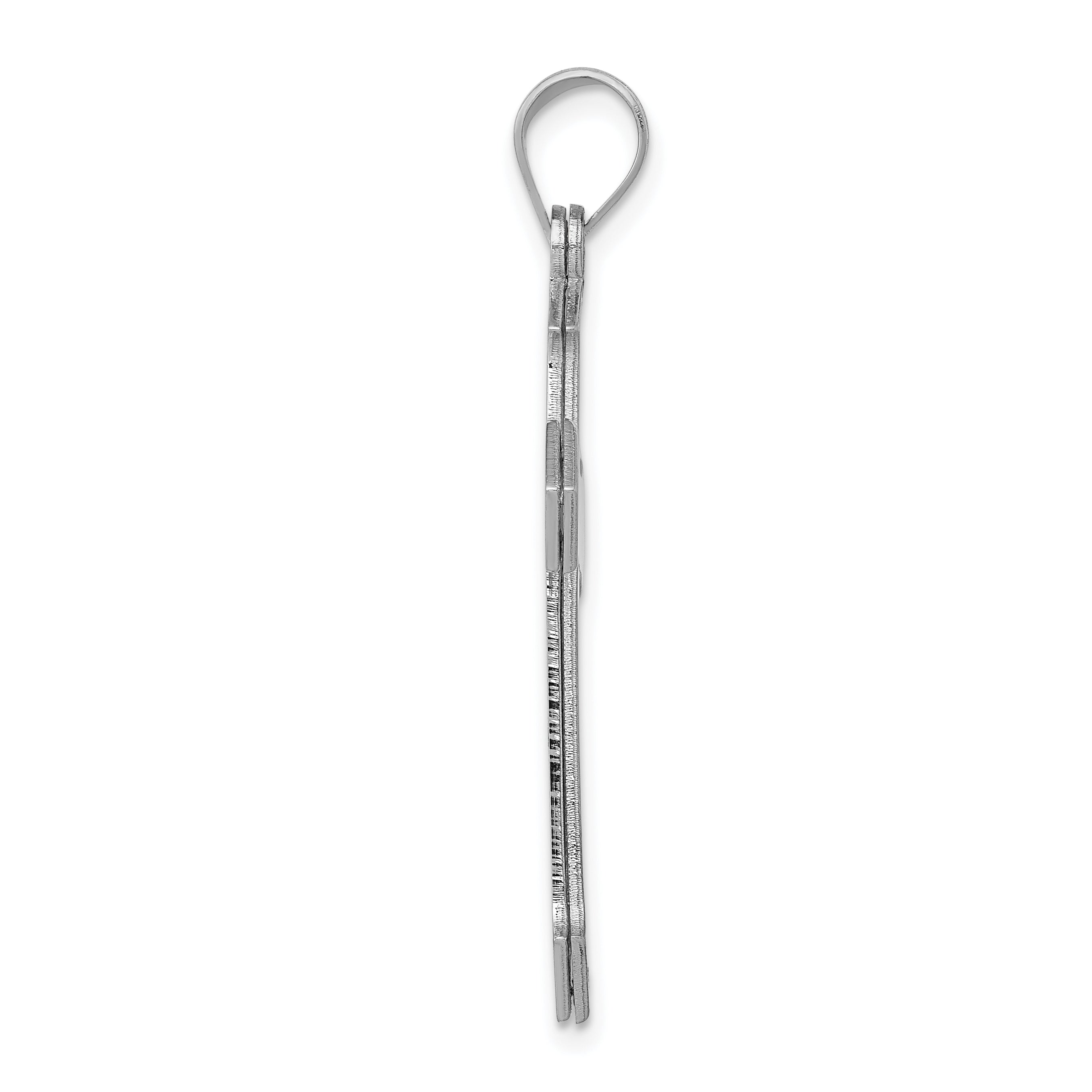 14K White Gold Passion Cross Pendant Secondary image