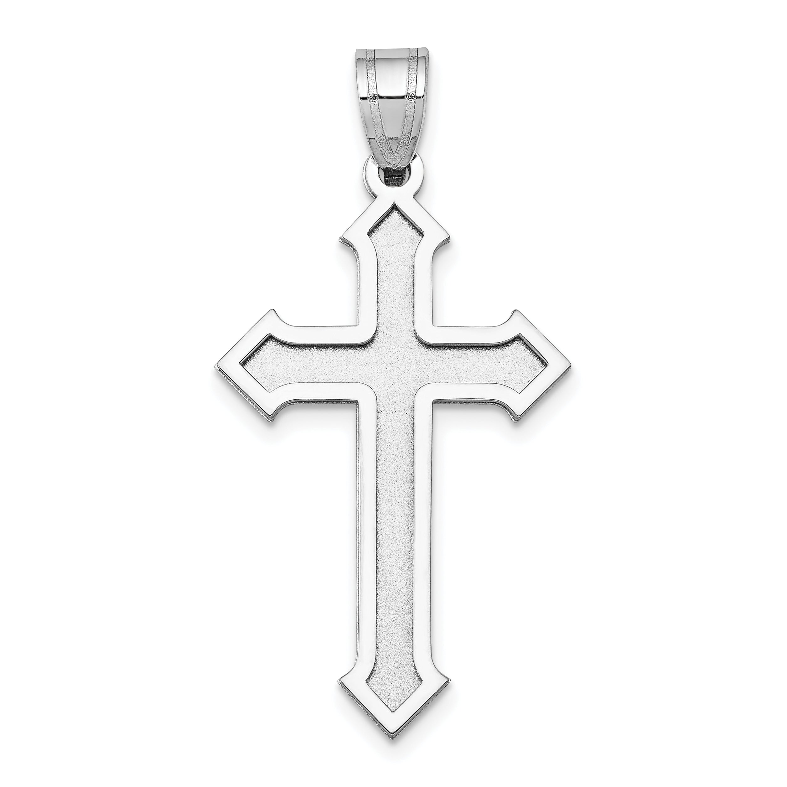 14k White Gold Passion Cross Pendant Main image