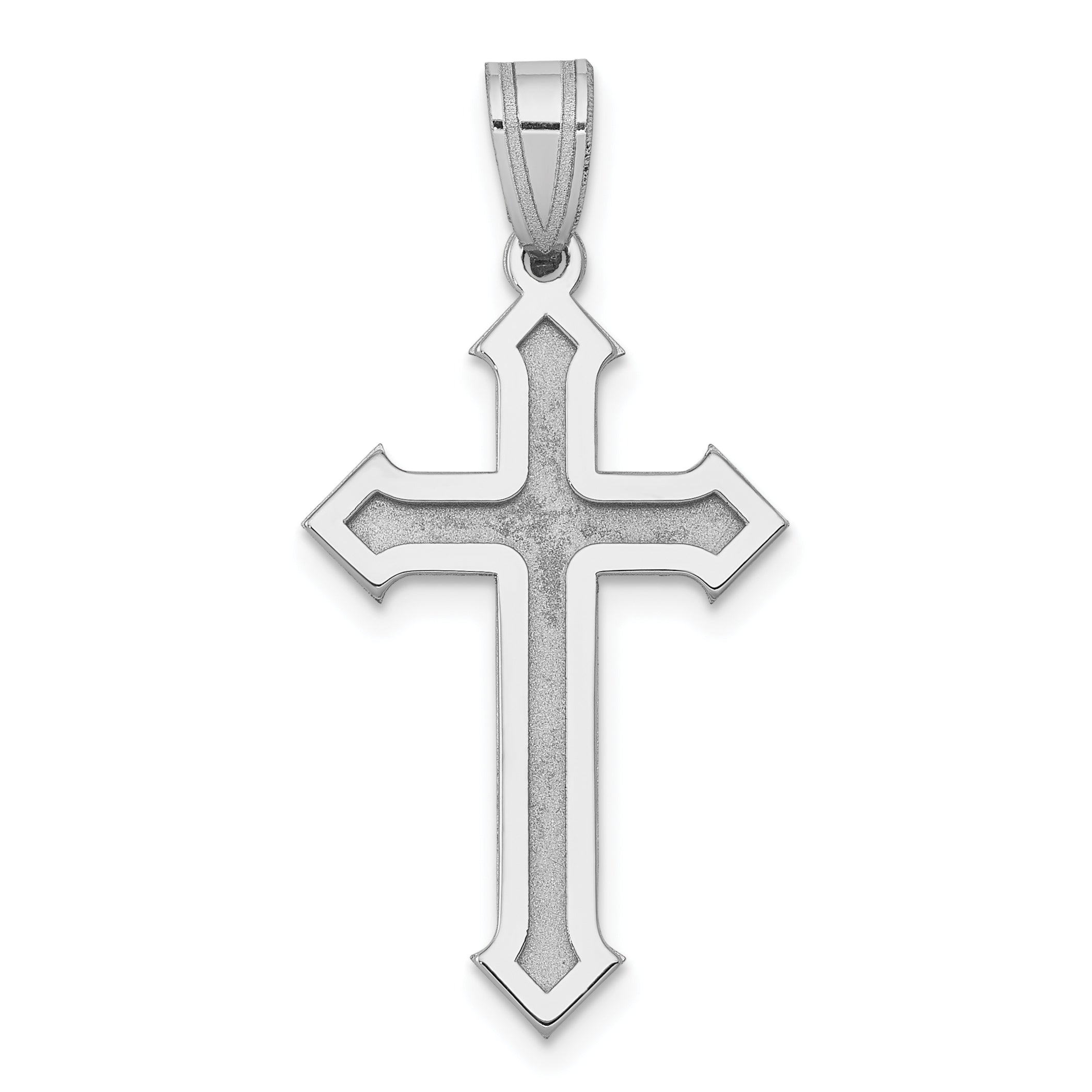 14k White Gold Passion Cross Pendant Main image