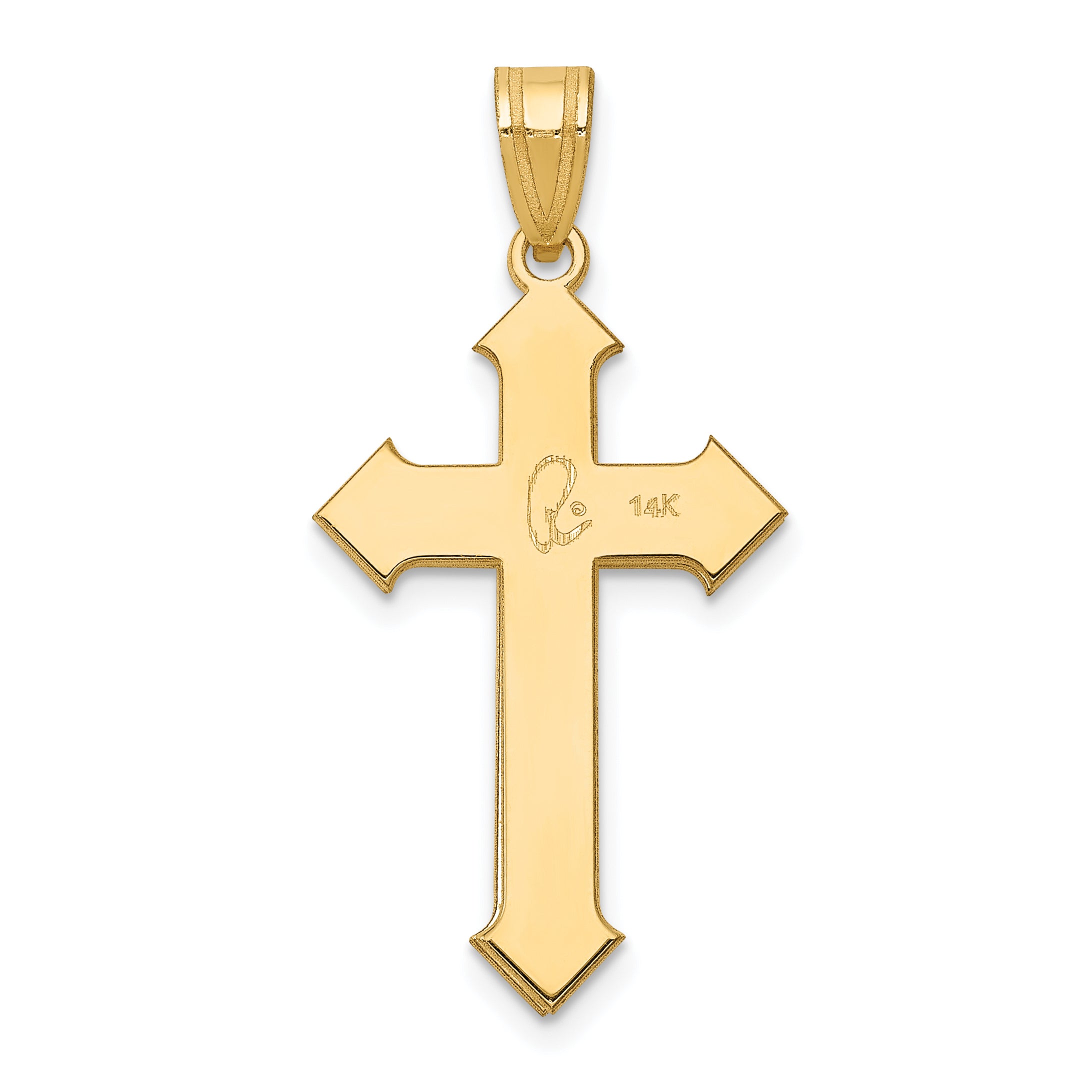 14K Passion Cross Pendant