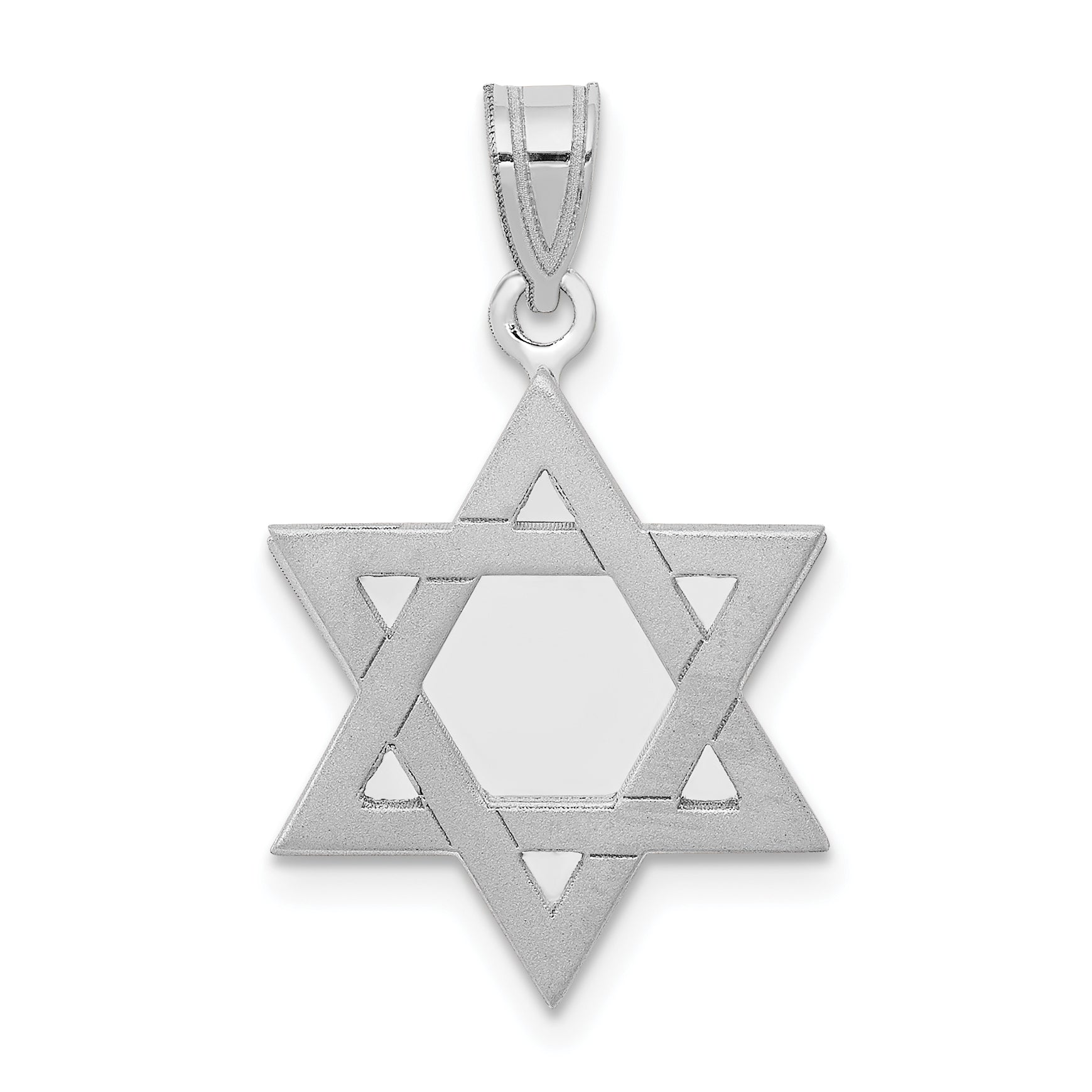 14k White Gold Star of David Main image