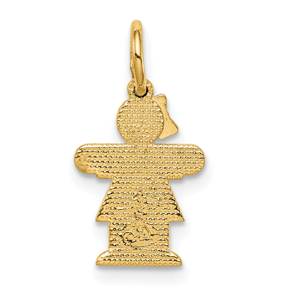 14K Mini Girl Hugs Charm
