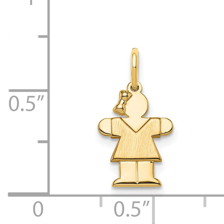 14K Mini Girl Hugs Charm