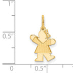 14K Mini Girl Kiss Charm