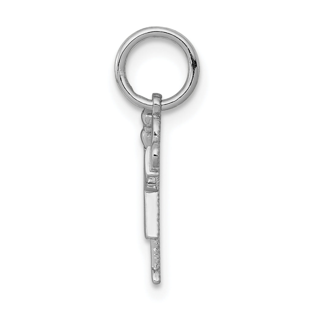 14K White Mini Girl Love Charm