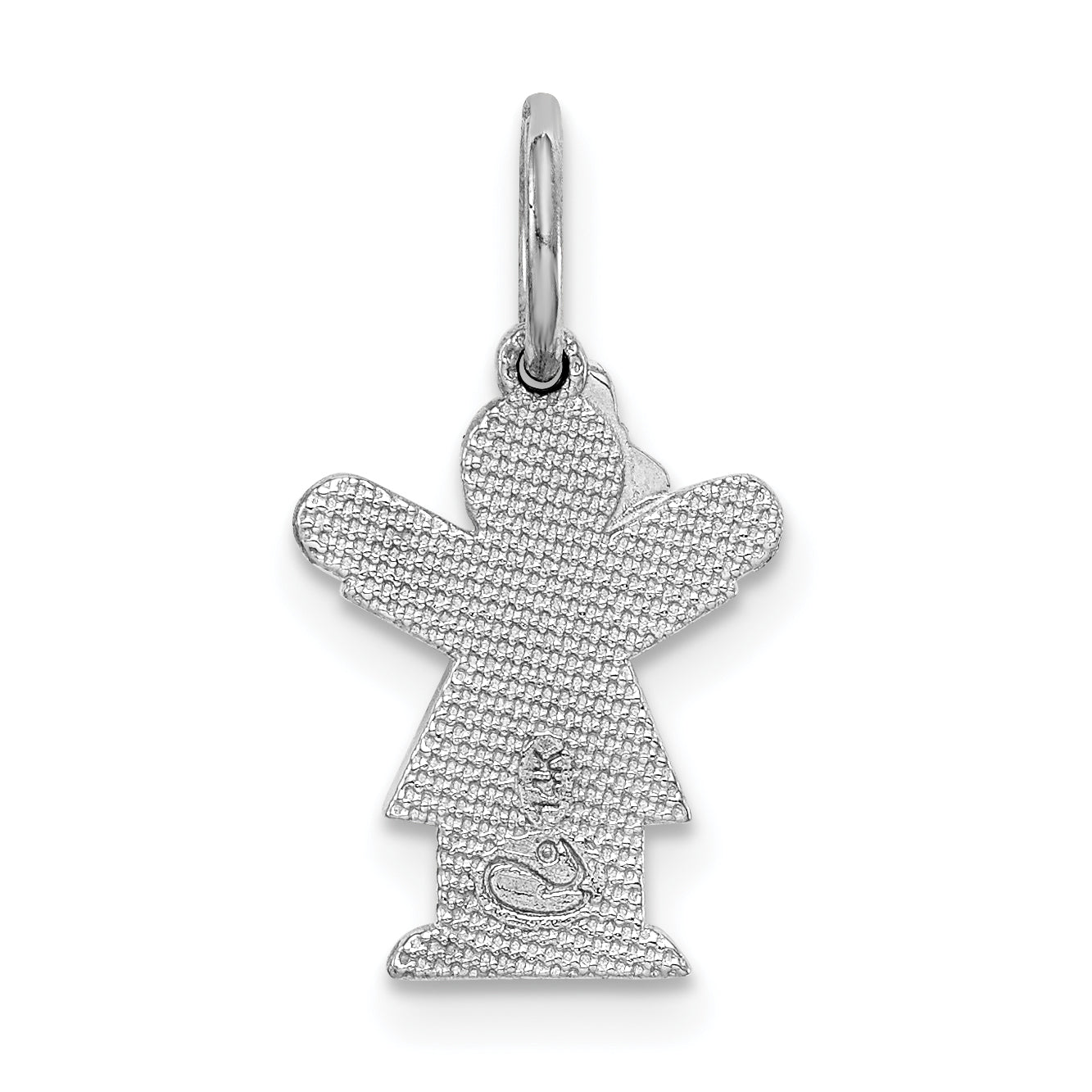 14K White Mini Girl Love Charm